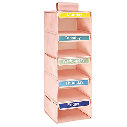 🧺 50% RABATT! 🏠 5-Facks Hängande Garderobsorganizer – Platsbesparande, robust & mångsidig – Perfekt för kläder, accessoarer & skor ✨