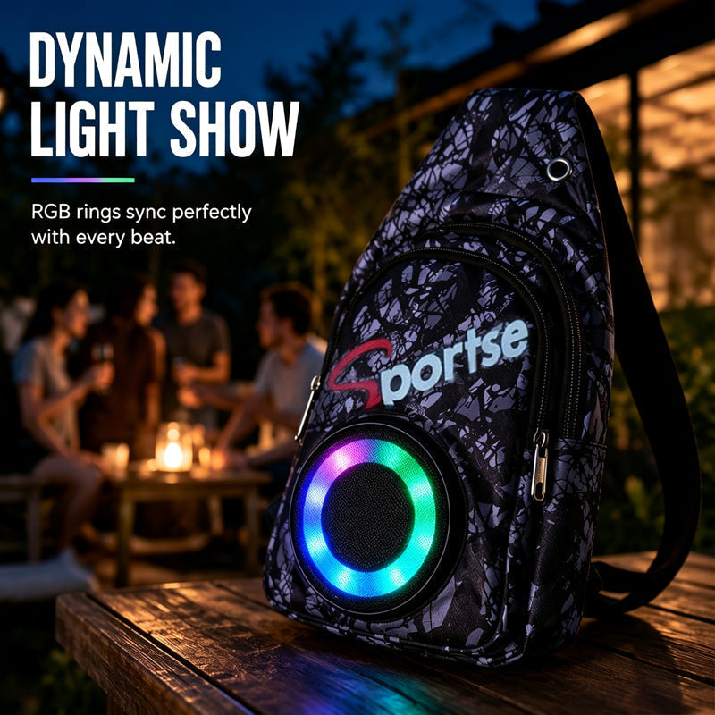 Portabel Bluetooth-Högtalarväska med LED-Lampor