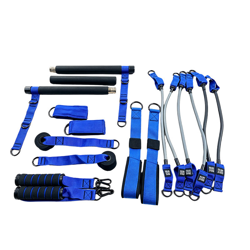 🔥50% REA Begränsad Tid! 💪 Oumbärlig för Träningsentusiaster! 🧘🏻‍♀️ Gör Pilates hemma! 🏗️‍♀️ Portabelt Pilates-Stav Kit med 6 Motståndsband