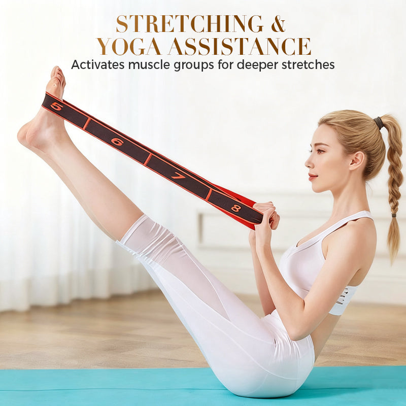 🧘 50 % RABATT NU! 💪 Stretch- & Yogaband med 8 Greppöglor – Förbättra Rörlighet, Balans & Flexibilitet ✨