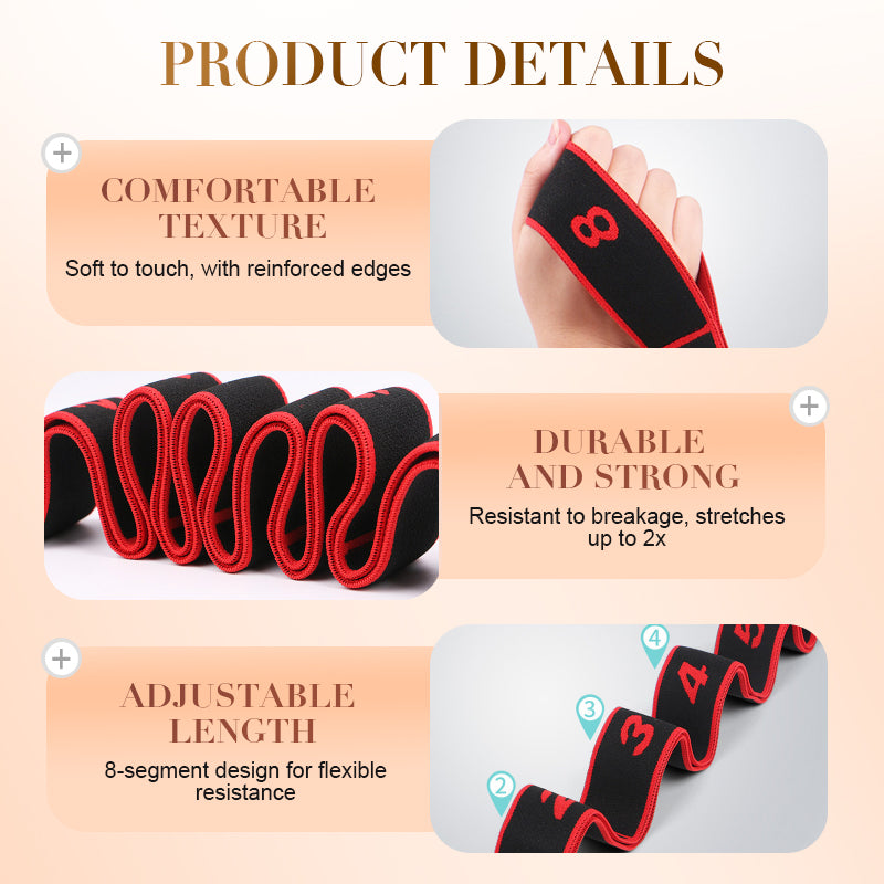 🧘 50 % RABATT NU! 💪 Stretch- & Yogaband med 8 Greppöglor – Förbättra Rörlighet, Balans & Flexibilitet ✨