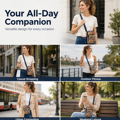 Tryckt Sport Armband & Crossbody Väska