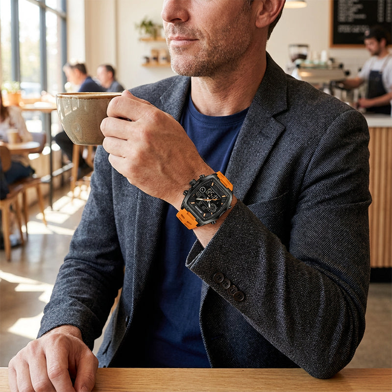 ⌚ Läs i mörkret – Herrsportsklocka med dubbel display och lysande urtavla. Vattentålig & robust. 50% rabatt.
