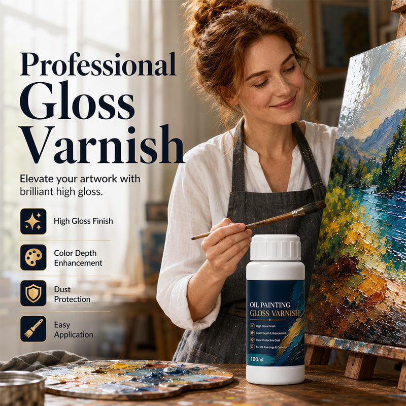 🎨 TIDSBEGRÄNSAD 49% RABATT! 💧 Gloss Boost Målarfernissa – Högglansig finish, UV-beständig & enkel att applicera – Skyddar & förhöjer ditt konstverk eller hantverk 🖌️