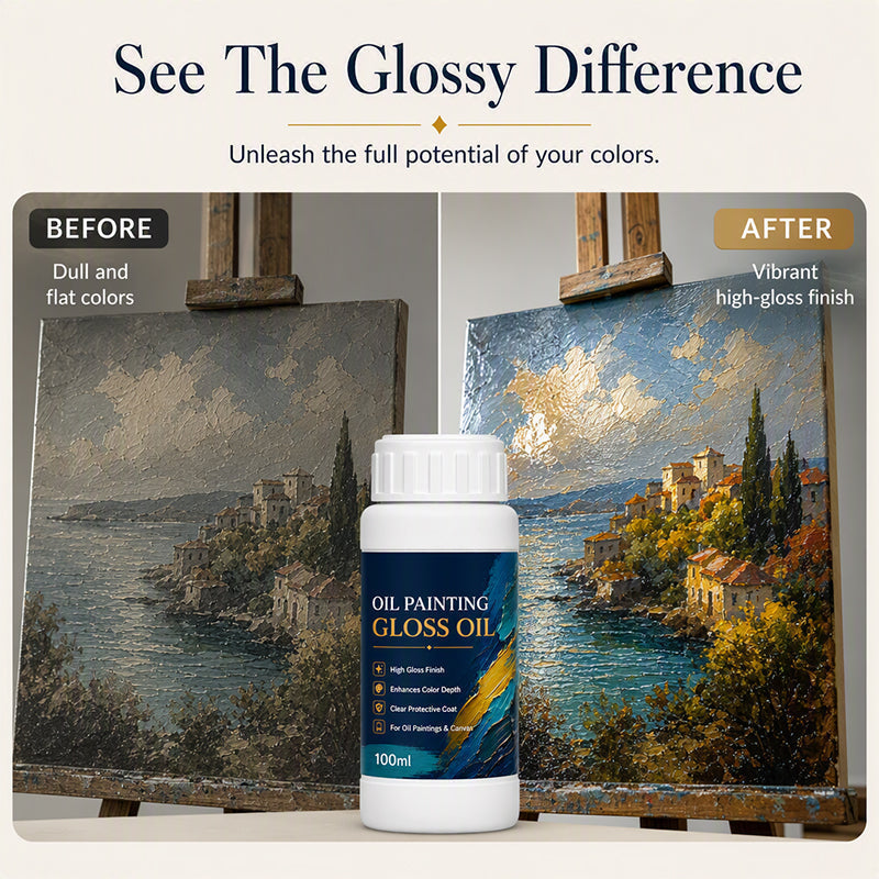 🎨 TIDSBEGRÄNSAD 49% RABATT! 💧 Gloss Boost Målarfernissa – Högglansig finish, UV-beständig & enkel att applicera – Skyddar & förhöjer ditt konstverk eller hantverk 🖌️