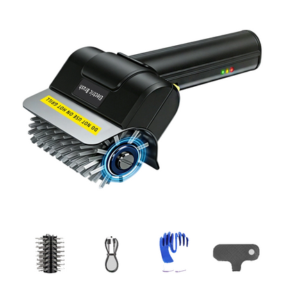 🍢 50 % RABATT! 🔥 Trådlös Elektrisk Grillborste – ABS + Rostfritt Stål – 1100 v/min & 2000 mAh Batteri (90 min) för Rena Grillgaller 🧹