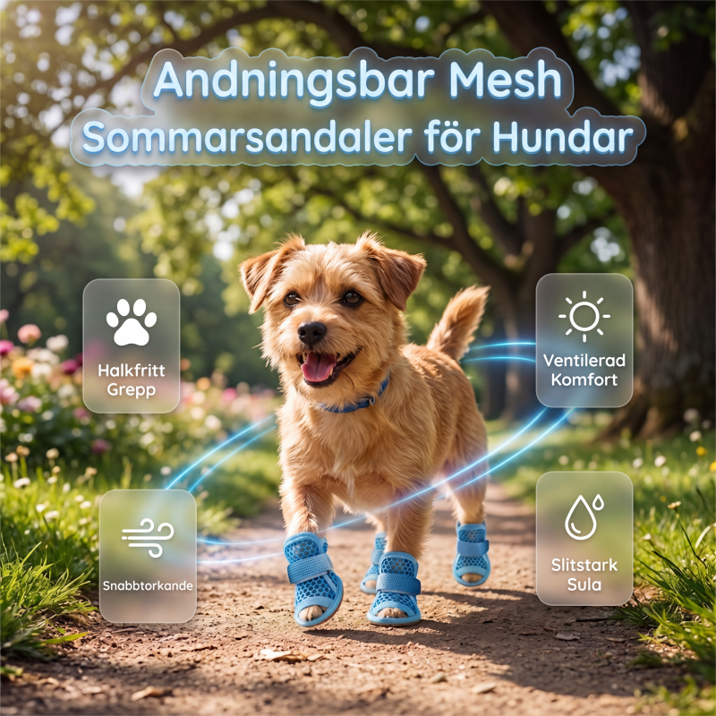 🔥 Sista dagen specialpris💥⚡Lätta halkfria hundstövlar i nät ☀️🐶 | För alla underlag inomhus och utomhus🐾