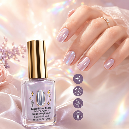📢50% Rabatt Nu！💅Lila Glansig Spegelnegelförstärkare