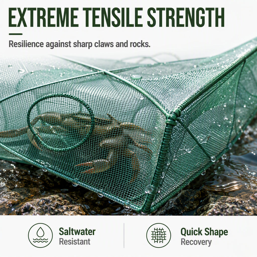Hopfällbart Fiskenät med Flera Ingångar