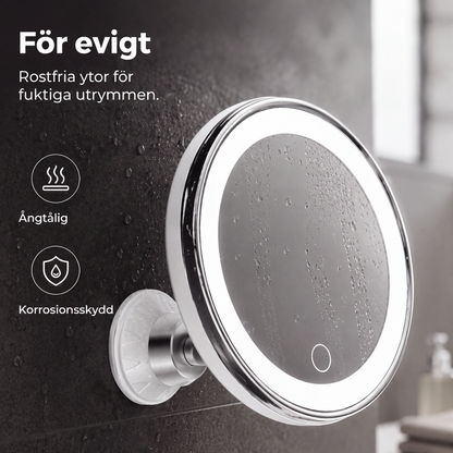 💄Tidsbegränsad 50% rabatt! 💡 10 gångers förstorande sminkspegel med LED-ljus och sugkopp