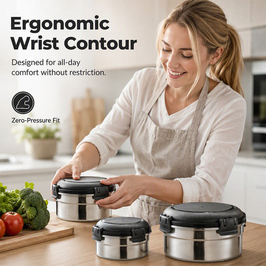 🍱 50% RABATT! 🥗 3-delat matlådeset i rostfritt stål – Lufttäta lock, robust & lätt att rengöra – Perfekt för skola, kontor & på språng ✨