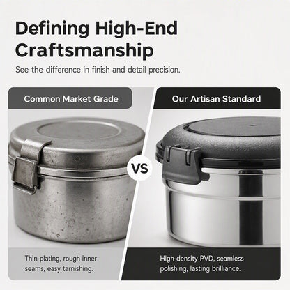 🍱 50% RABATT! 🥗 3-delat matlådeset i rostfritt stål – Lufttäta lock, robust & lätt att rengöra – Perfekt för skola, kontor & på språng ✨