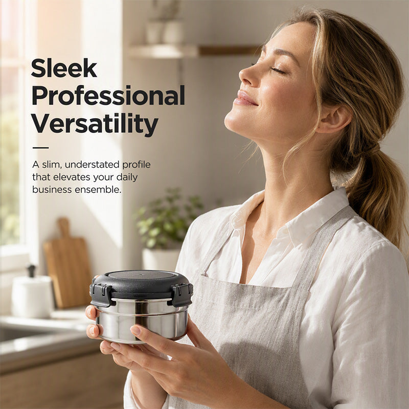 🍱 50% RABATT! 🥗 3-delat matlådeset i rostfritt stål – Lufttäta lock, robust & lätt att rengöra – Perfekt för skola, kontor & på språng ✨