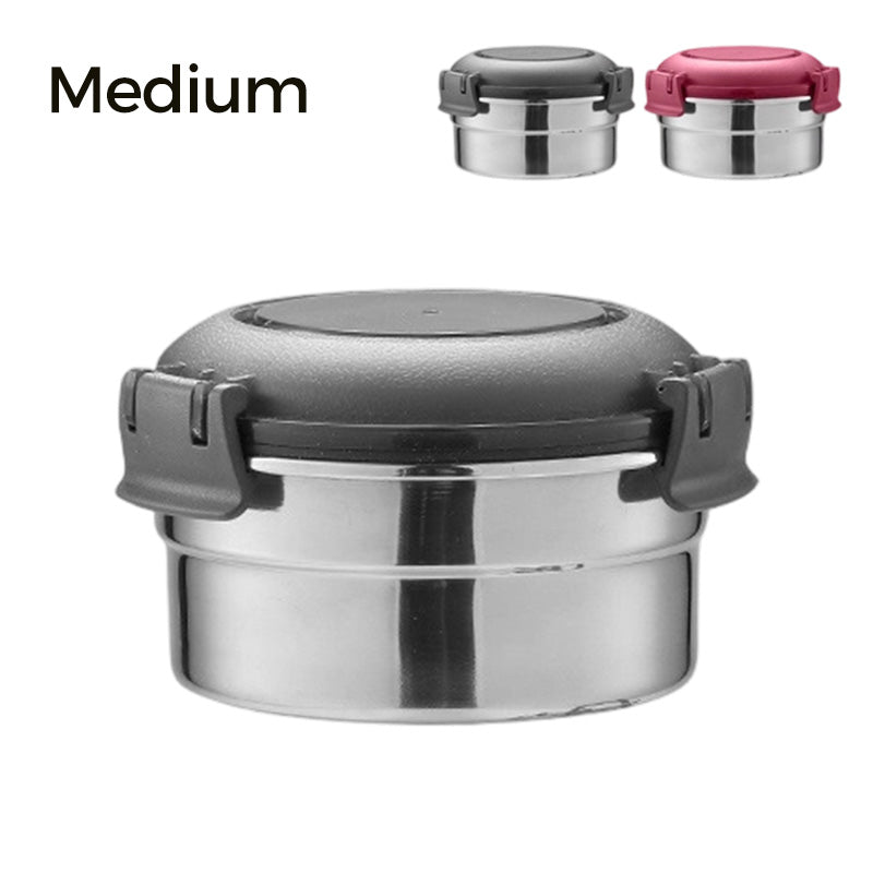 🍱 50% RABATT! 🥗 3-delat matlådeset i rostfritt stål – Lufttäta lock, robust & lätt att rengöra – Perfekt för skola, kontor & på språng ✨