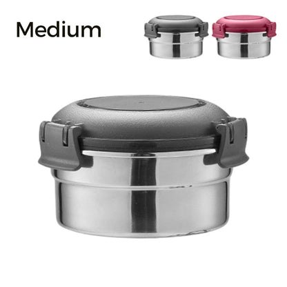 🍱 50% RABATT! 🥗 3-delat matlådeset i rostfritt stål – Lufttäta lock, robust & lätt att rengöra – Perfekt för skola, kontor & på språng ✨