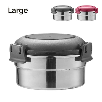 🍱 50% RABATT! 🥗 3-delat matlådeset i rostfritt stål – Lufttäta lock, robust & lätt att rengöra – Perfekt för skola, kontor & på språng ✨