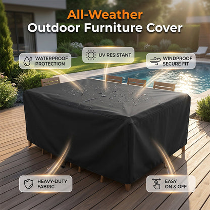 🪑 Skyddsöverdrag för utemöbler för alla årstider ✨🌧️ – Oxford 210D | Vattentätt | UV-skydd | 10 storlekar | 2 färger | 50% RABATT