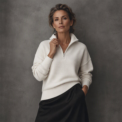 Dam Quarter-Zip Pullover Tröja