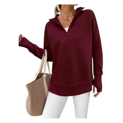 Dam Quarter-Zip Pullover Tröja