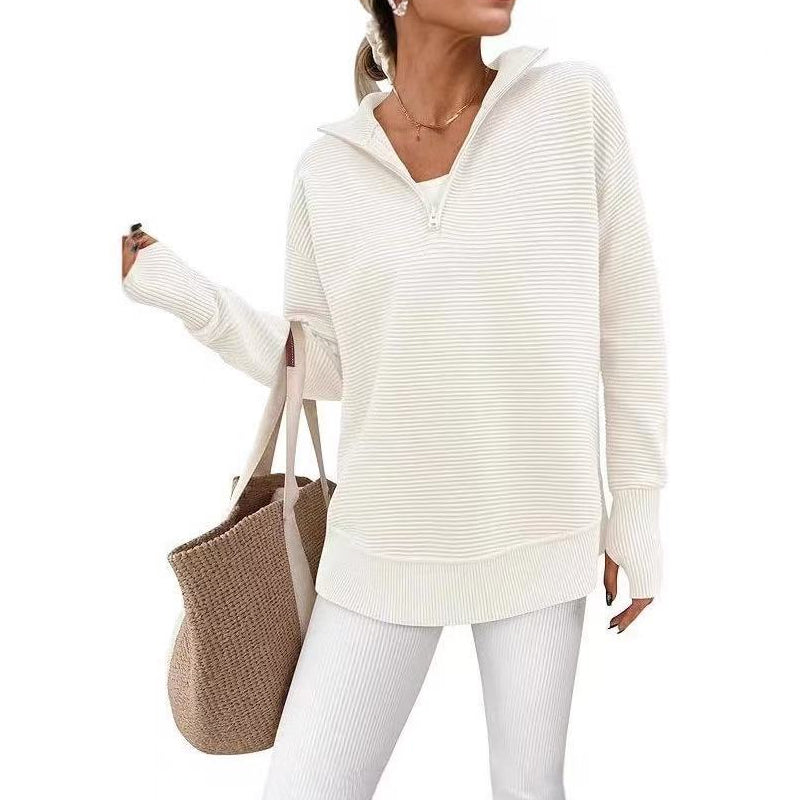 Dam Quarter-Zip Pullover Tröja
