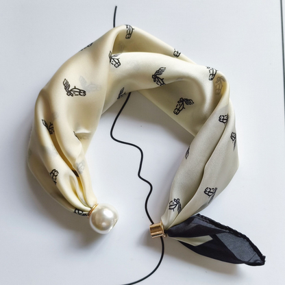 ⏳Begränsad tid 50% rabatt⏰ Knutfri Magnetisk Pärlspänne Mjuk Halsduk💟🧣