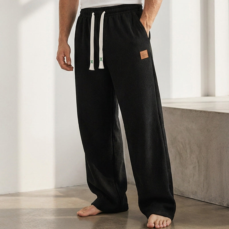 👖💨 Herr Casual Vida Byxor – Mjukt Tyg, Avslappnad Passform, Justerbar Midja