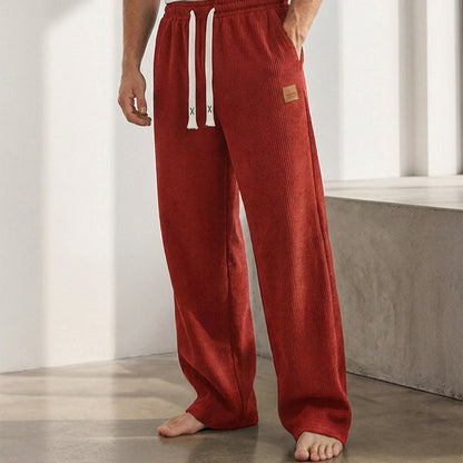 👖💨 Herr Casual Vida Byxor – Mjukt Tyg, Avslappnad Passform, Justerbar Midja