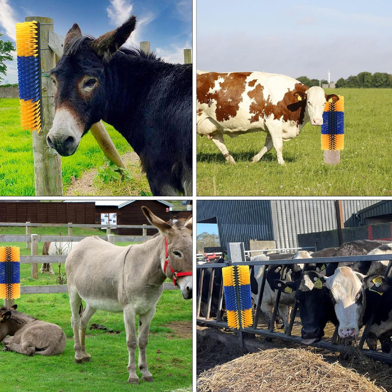 🐄 50 % RABATT NU! 🧽 Massage- och putsborste för djur – täta borststrån, lindrar klåda & enkel installation – perfekt för nötkreatur, hästar och får 🐑