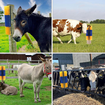 🐄 50 % RABATT NU! 🧽 Massage- och putsborste för djur – täta borststrån, lindrar klåda & enkel installation – perfekt för nötkreatur, hästar och får 🐑