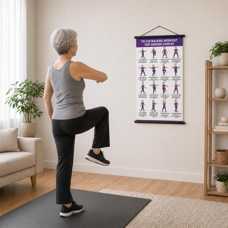 Tai Chi Träningsaffisch för Seniorer