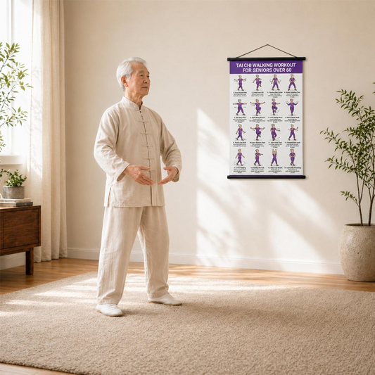 Tai Chi Träningsaffisch för Seniorer