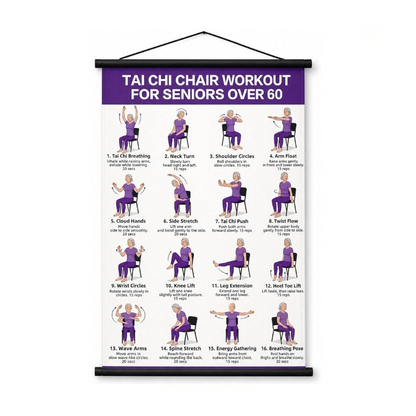 Tai Chi Träningsaffisch för Seniorer