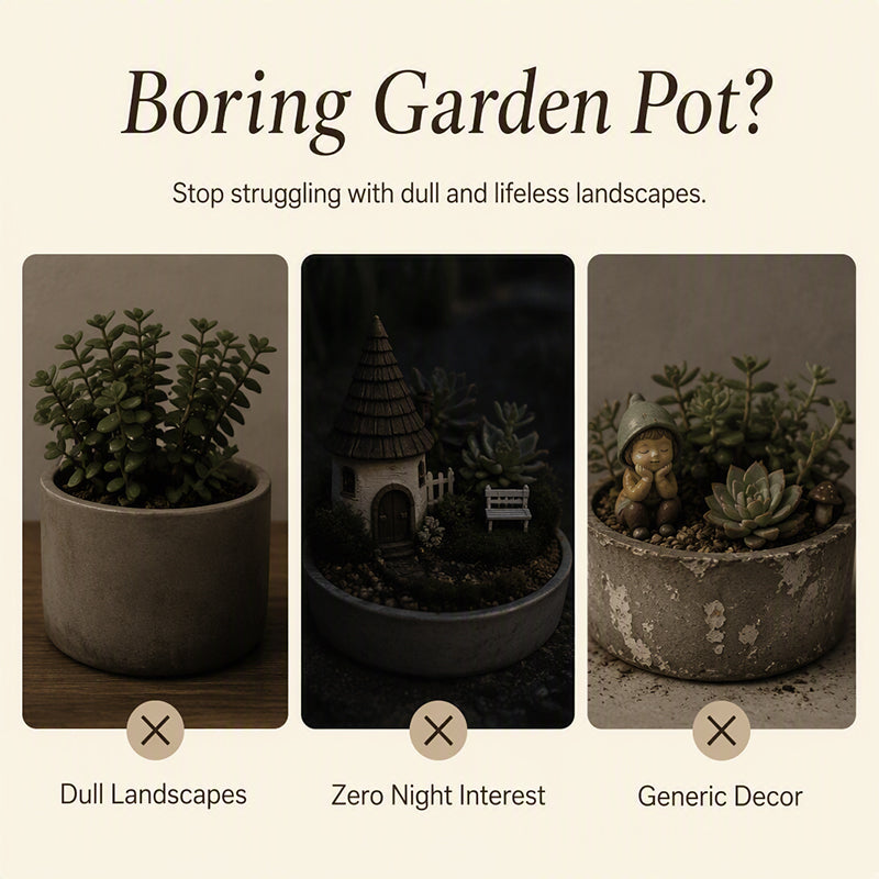 🌙 50% RABATT!✨ Lysande Retro-Lykta Plantstake, varmt ljus för trädgård och blomrabatter🌿