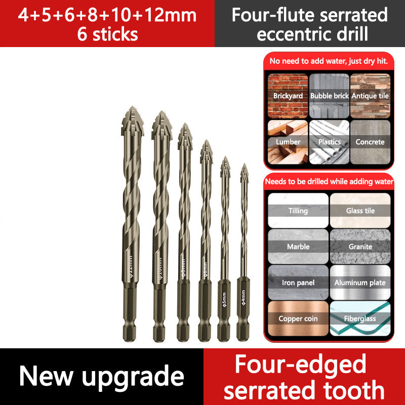 🔧 50 % RABATT NU! Excentrisk fyrflöjtsborr för keramik, glas, marmor & metall – HSS‑stål, mångsidig & hållbar – perfekt för gängning i hårda material 🛠️💎
