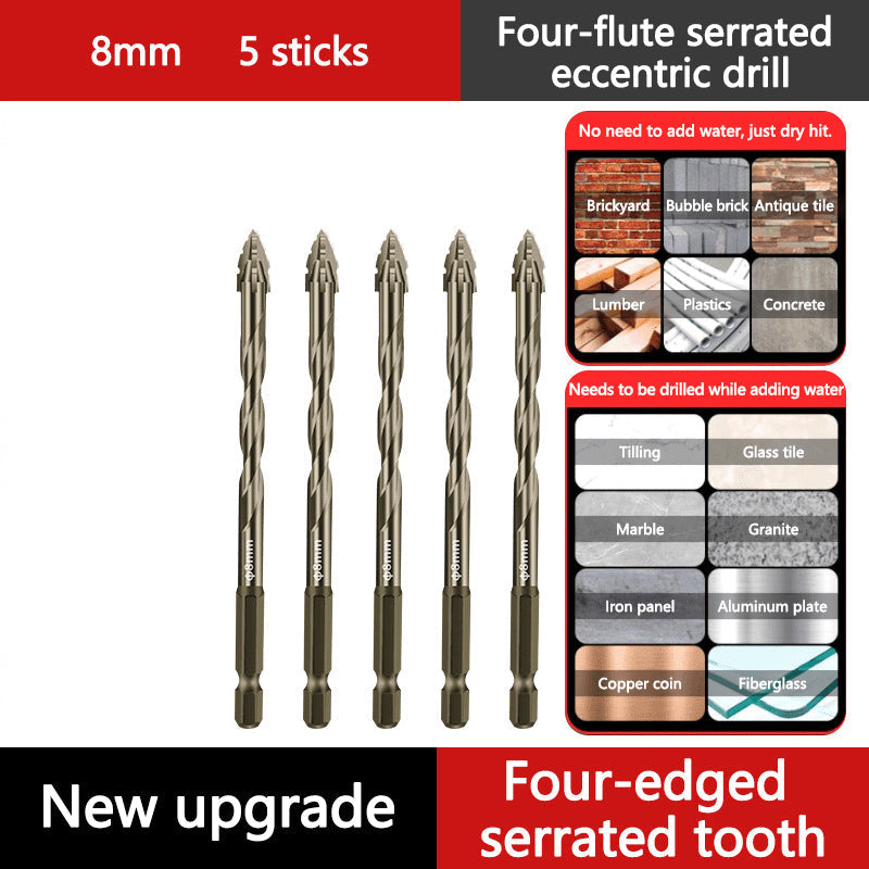 🔧 50 % RABATT NU! Excentrisk fyrflöjtsborr för keramik, glas, marmor & metall – HSS‑stål, mångsidig & hållbar – perfekt för gängning i hårda material 🛠️💎