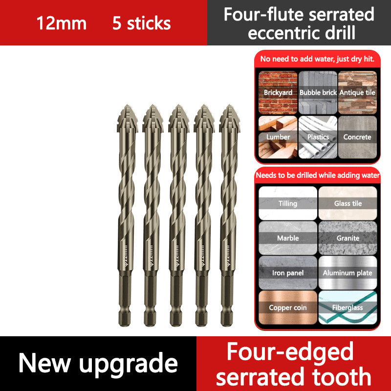 🔧 50 % RABATT NU! Excentrisk fyrflöjtsborr för keramik, glas, marmor & metall – HSS‑stål, mångsidig & hållbar – perfekt för gängning i hårda material 🛠️💎