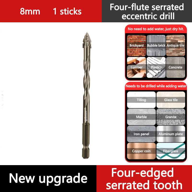 🔧 50 % RABATT NU! Excentrisk fyrflöjtsborr för keramik, glas, marmor & metall – HSS‑stål, mångsidig & hållbar – perfekt för gängning i hårda material 🛠️💎