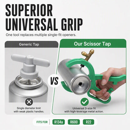 🔧 50% RABATT NU! ❄️ Saxtyp kölmedelsventil – Kraftig punkteringsventil & läckagefri – Perfekt för bil- & HVAC-kölmedelspåfyllning 🛠️