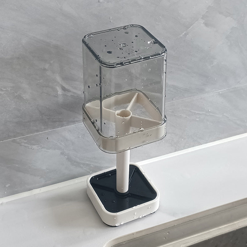 🧼 50 % RABATT NU! 🧴 Dustproof toothbrush organizer – dammtätt lock, lättdränerad bas & kompakt design – perfekt för badrummet 🚿