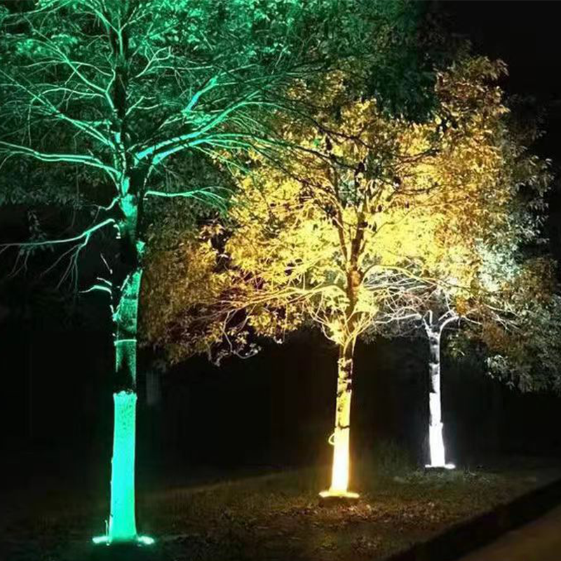 🌳💡Solardrivet Ringformat Trädbelysning – Vädertålig Utomhusstrålkastare för Träd, Stolpar och Trädgård