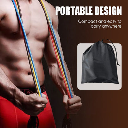 💪 50% RABATT NU! 13‑delars motståndsbandset med handtag – komplett hemmagym för helkroppsträning – perfekt för nybörjare och avancerade 🏋️‍♂️✨