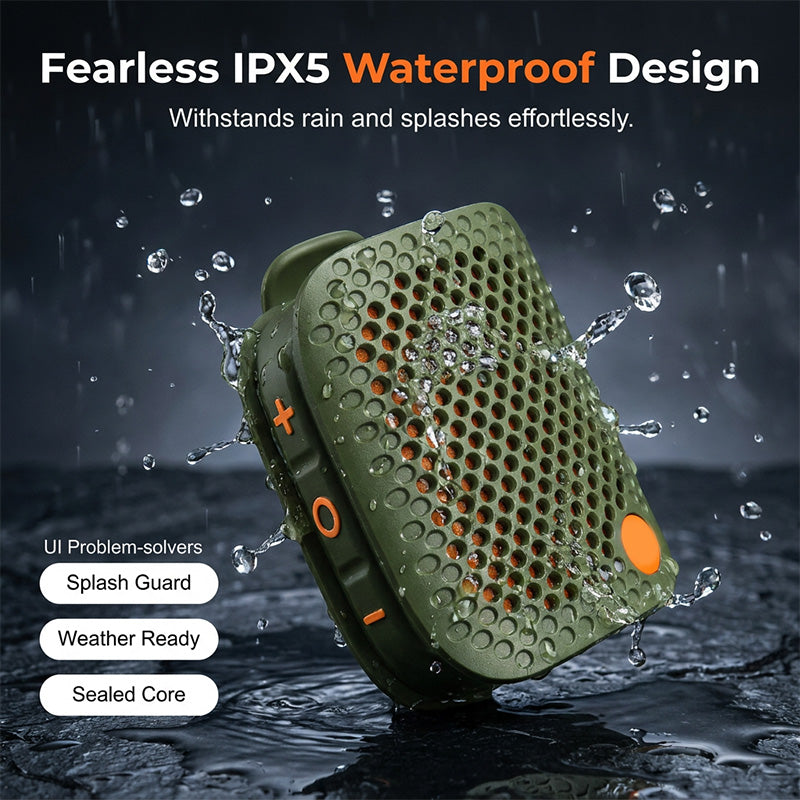 🔊 50 % RABATT NU! 🎵 Bärbar bluetooth-högtalare med TWS stereo – IPX5 vattentät, kompakt & kraftfull bas – perfekt för utomhusbruk 🏕️