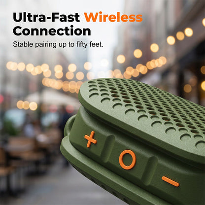 🔊 50 % RABATT NU! 🎵 Bärbar bluetooth-högtalare med TWS stereo – IPX5 vattentät, kompakt & kraftfull bas – perfekt för utomhusbruk 🏕️