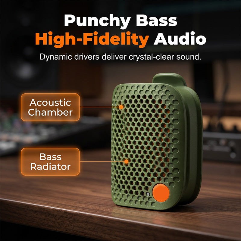 🔊 50 % RABATT NU! 🎵 Bärbar bluetooth-högtalare med TWS stereo – IPX5 vattentät, kompakt & kraftfull bas – perfekt för utomhusbruk 🏕️