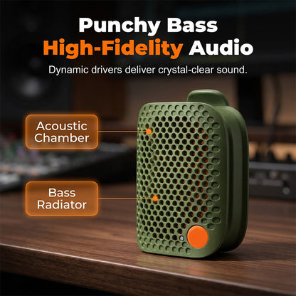 🔊 50 % RABATT NU! 🎵 Bärbar bluetooth-högtalare med TWS stereo – IPX5 vattentät, kompakt & kraftfull bas – perfekt för utomhusbruk 🏕️