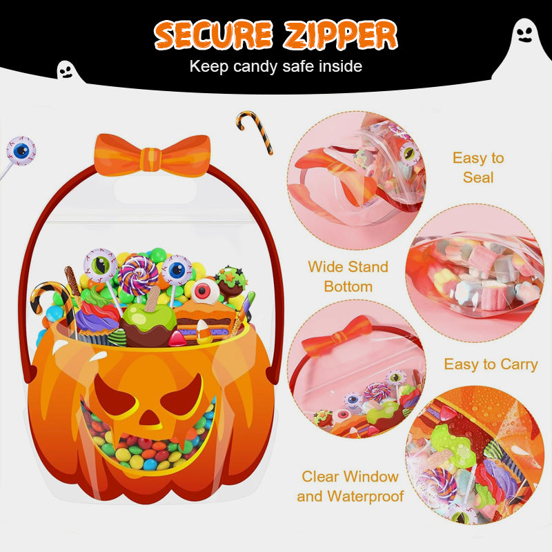 👻Halloween Bästsäljare-60%rabatt🎃Halloween Genomskinliga Pumpa Presentpåsar✨Perfekta för Fest, Trick-or-Treat, Klassrumsgåvor