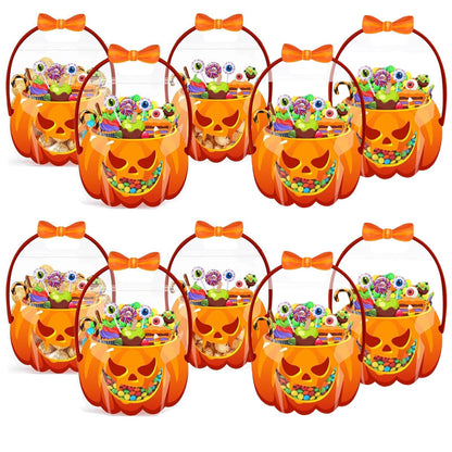 👻Halloween Bästsäljare-60%rabatt🎃Halloween Genomskinliga Pumpa Presentpåsar✨Perfekta för Fest, Trick-or-Treat, Klassrumsgåvor