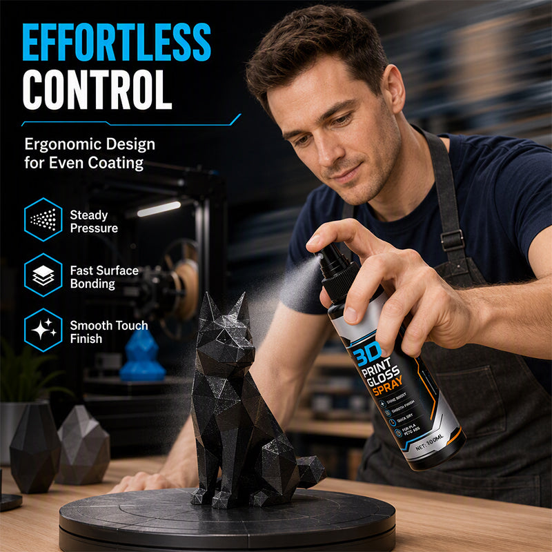🖨️ KÖP 2, FÅ 1 GRATIS! ✨ 3D-skrivare Glanssspray – Snabbtorkande, minskar lagerlinjer & glansigt – Perfekt för PLA, PETG & ABS – Professionell ytfinish 🎨