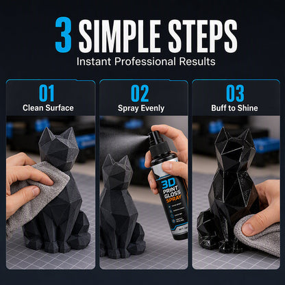 🖨️ KÖP 2, FÅ 1 GRATIS! ✨ 3D-skrivare Glanssspray – Snabbtorkande, minskar lagerlinjer & glansigt – Perfekt för PLA, PETG & ABS – Professionell ytfinish 🎨
