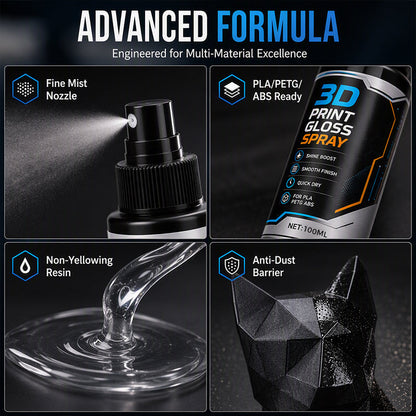🖨️ KÖP 2, FÅ 1 GRATIS! ✨ 3D-skrivare Glanssspray – Snabbtorkande, minskar lagerlinjer & glansigt – Perfekt för PLA, PETG & ABS – Professionell ytfinish 🎨